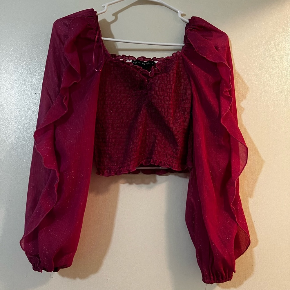 HYFVE hot pink sparkly shirt